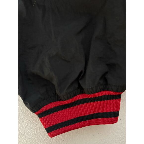 Nike Windbreaker Adult L V Neck Jacket Red Swoosh Vtg 90s Swishy White Tag - Picture 3 of 6